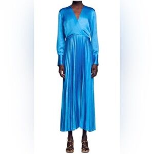 NWT Sandro Blue Long Sleeve Dress